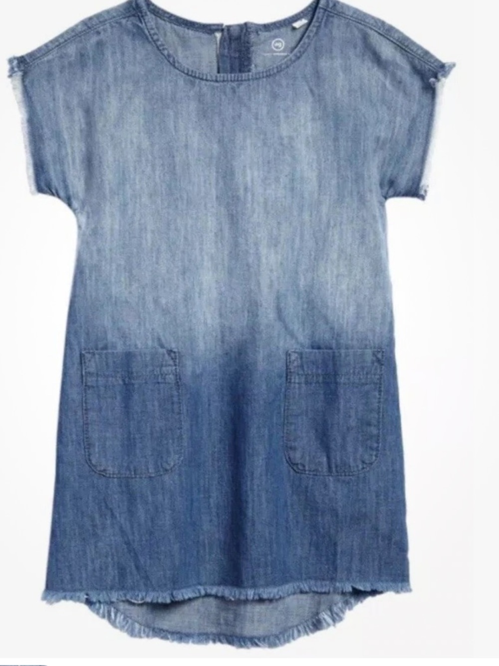 AG ADRIANO GOLDSCHMIED KIDS Big Girls Chambray Dress With Dip Dye - Size M - NWT